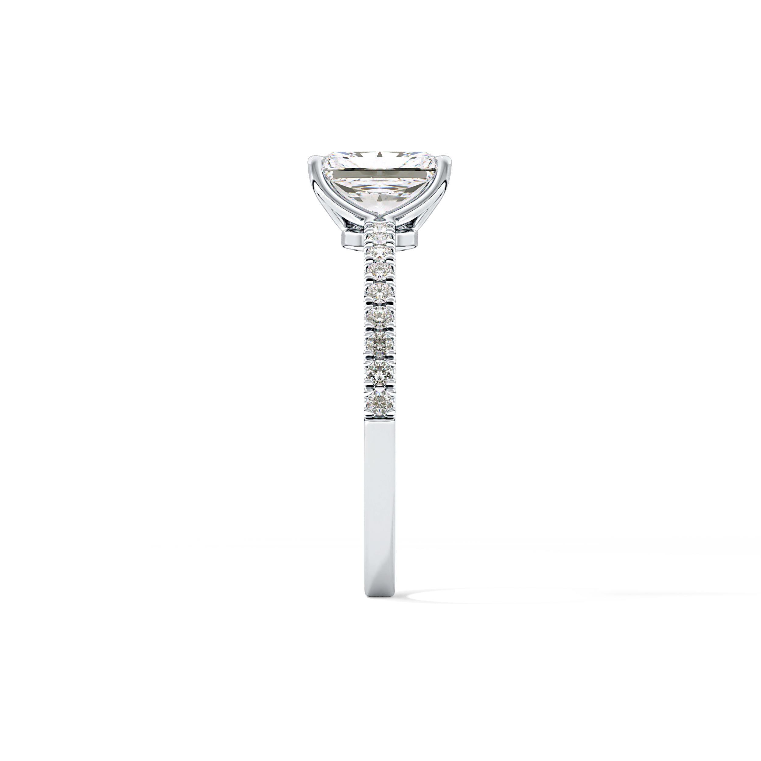 Radiant Pave Lab Grown Diamond Engagement Ring