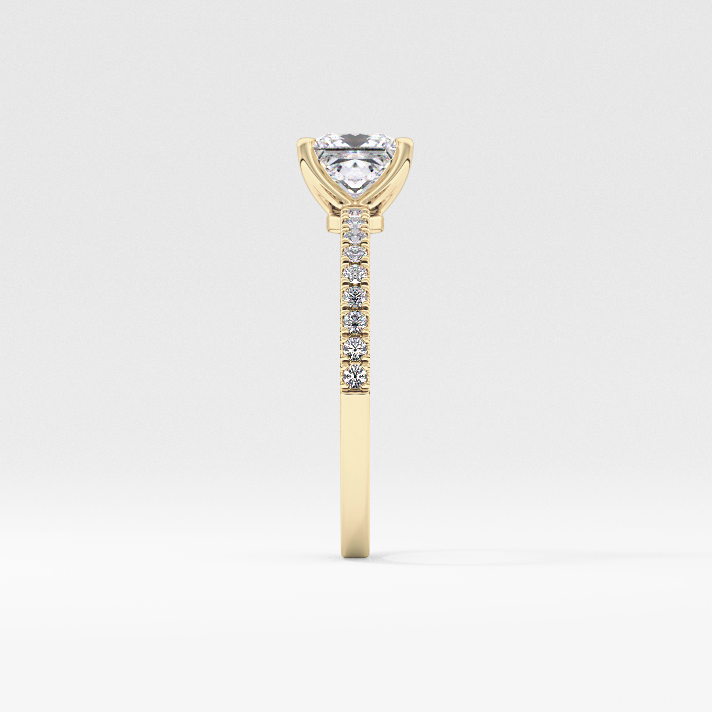 Princess Pave Lab Grown Diamond Engagement Ring