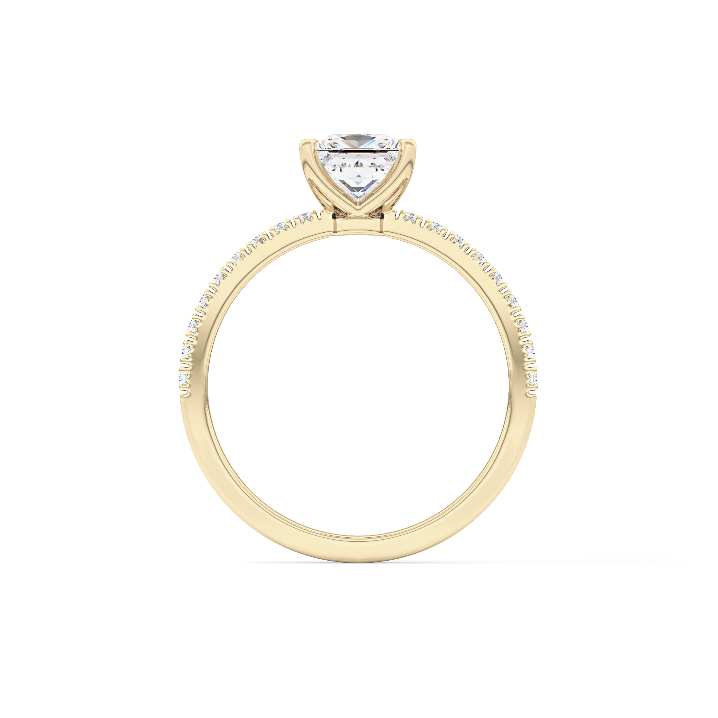 Princess Pave Lab Grown Diamond Engagement Ring