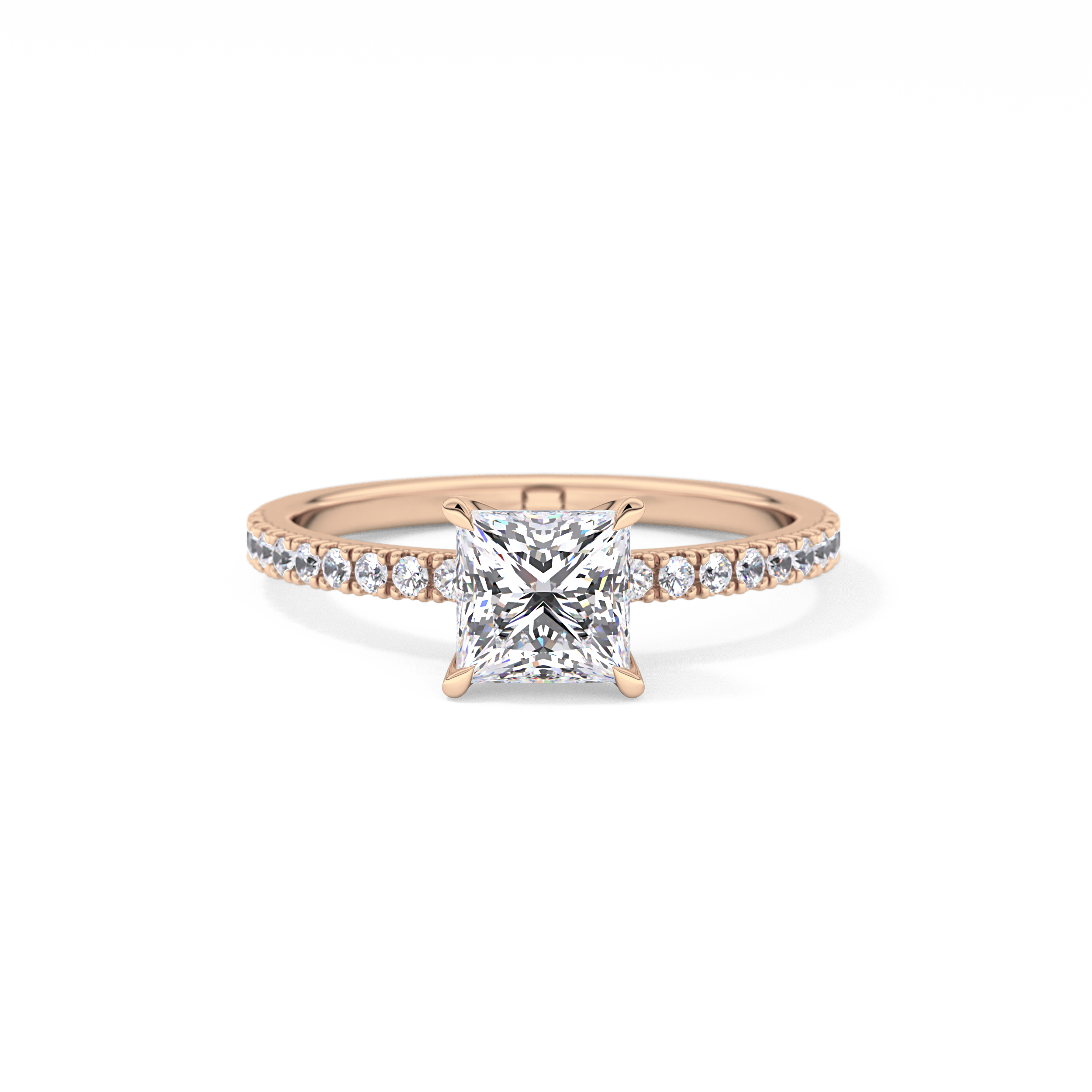 Princess Pave Lab Grown Diamond Engagement Ring