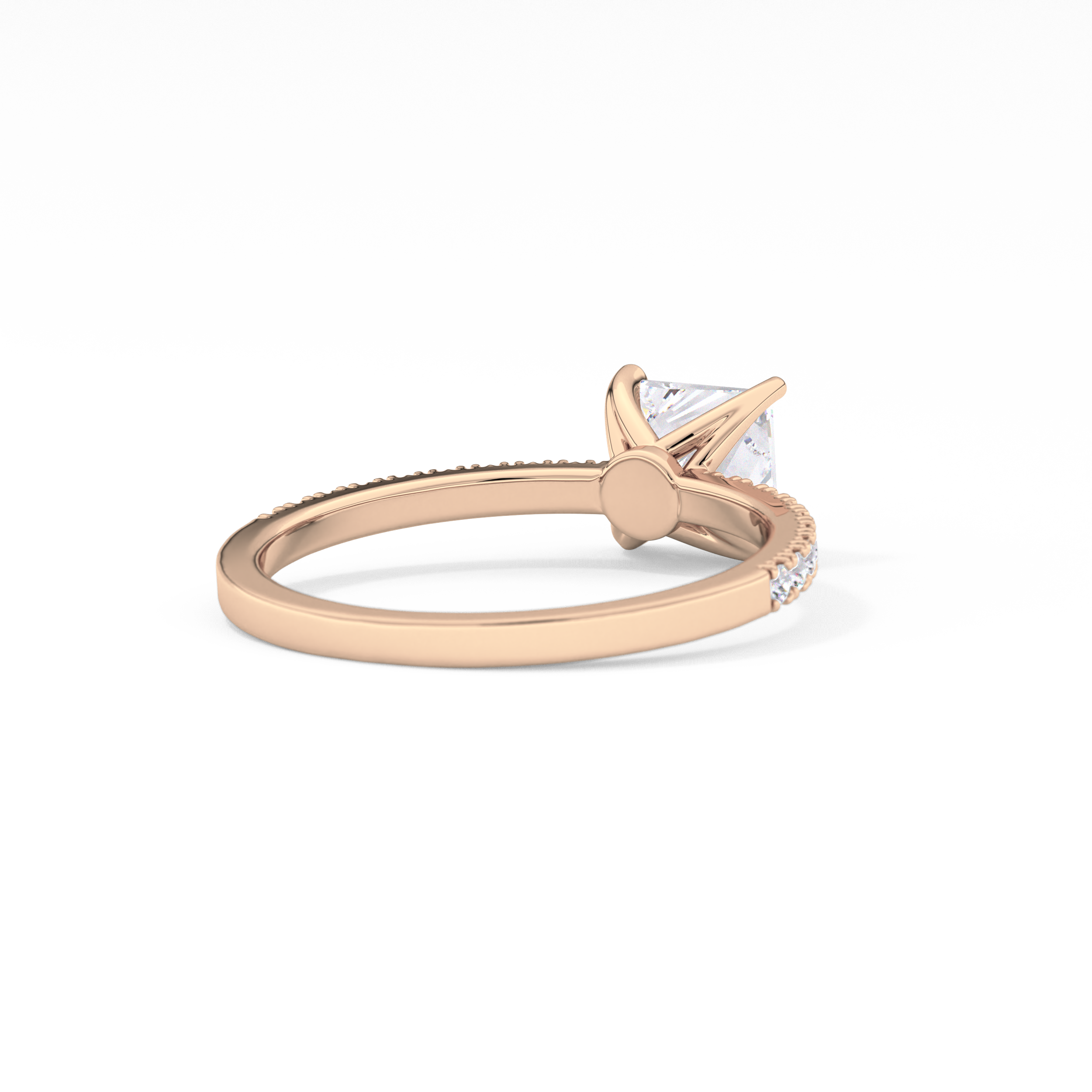 Princess Pave Lab Grown Diamond Engagement Ring