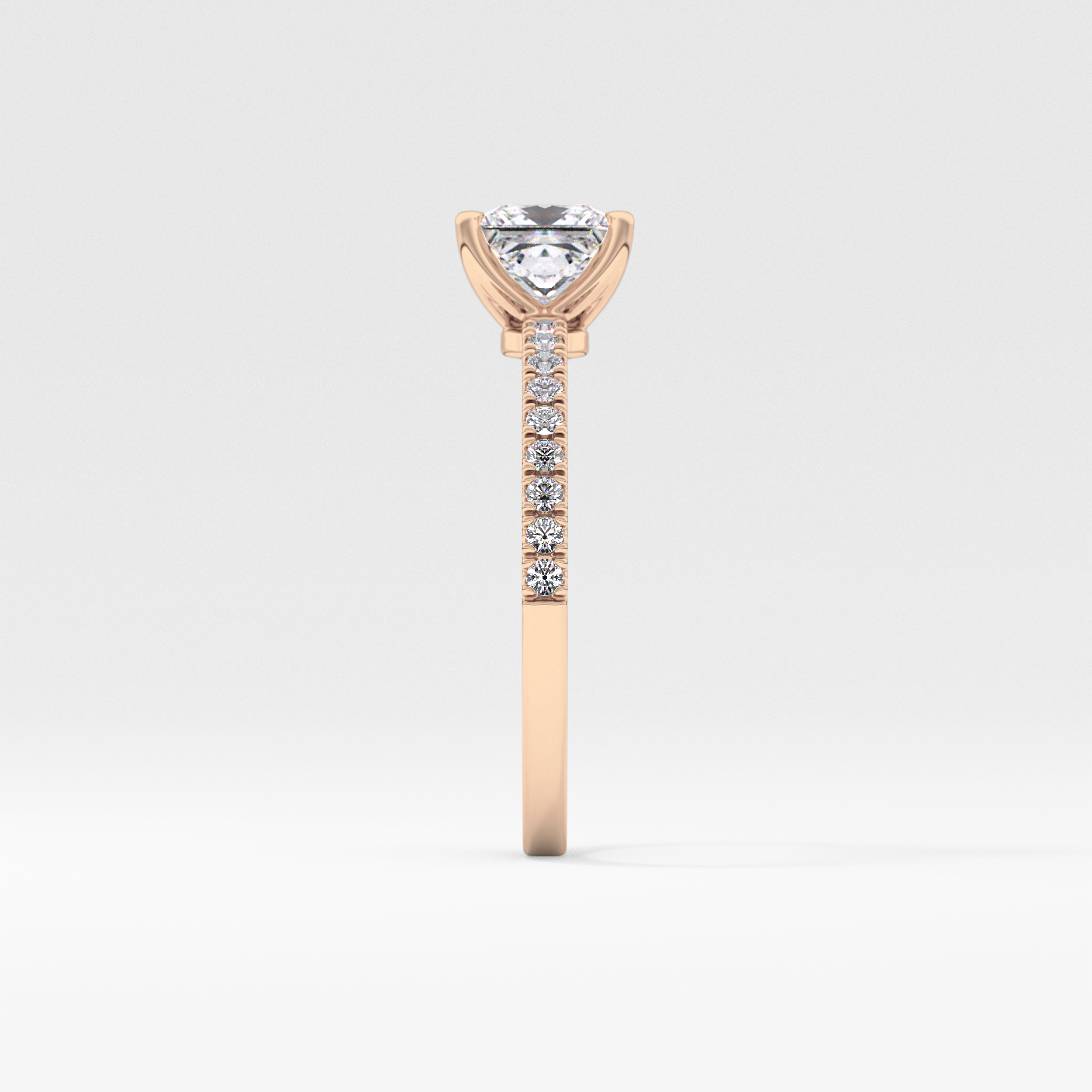 Princess Pave Lab Grown Diamond Engagement Ring