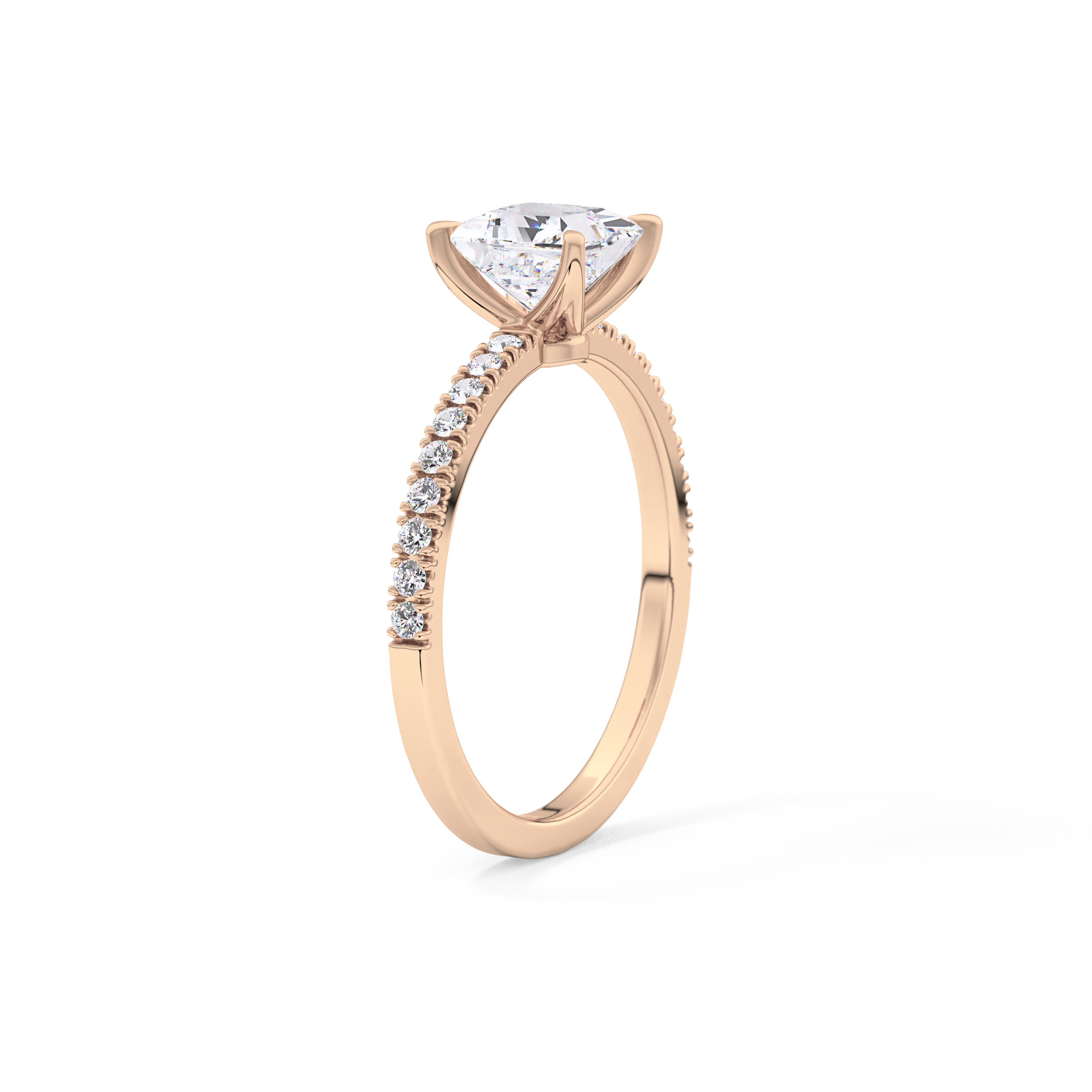 Princess Pave Lab Grown Diamond Engagement Ring