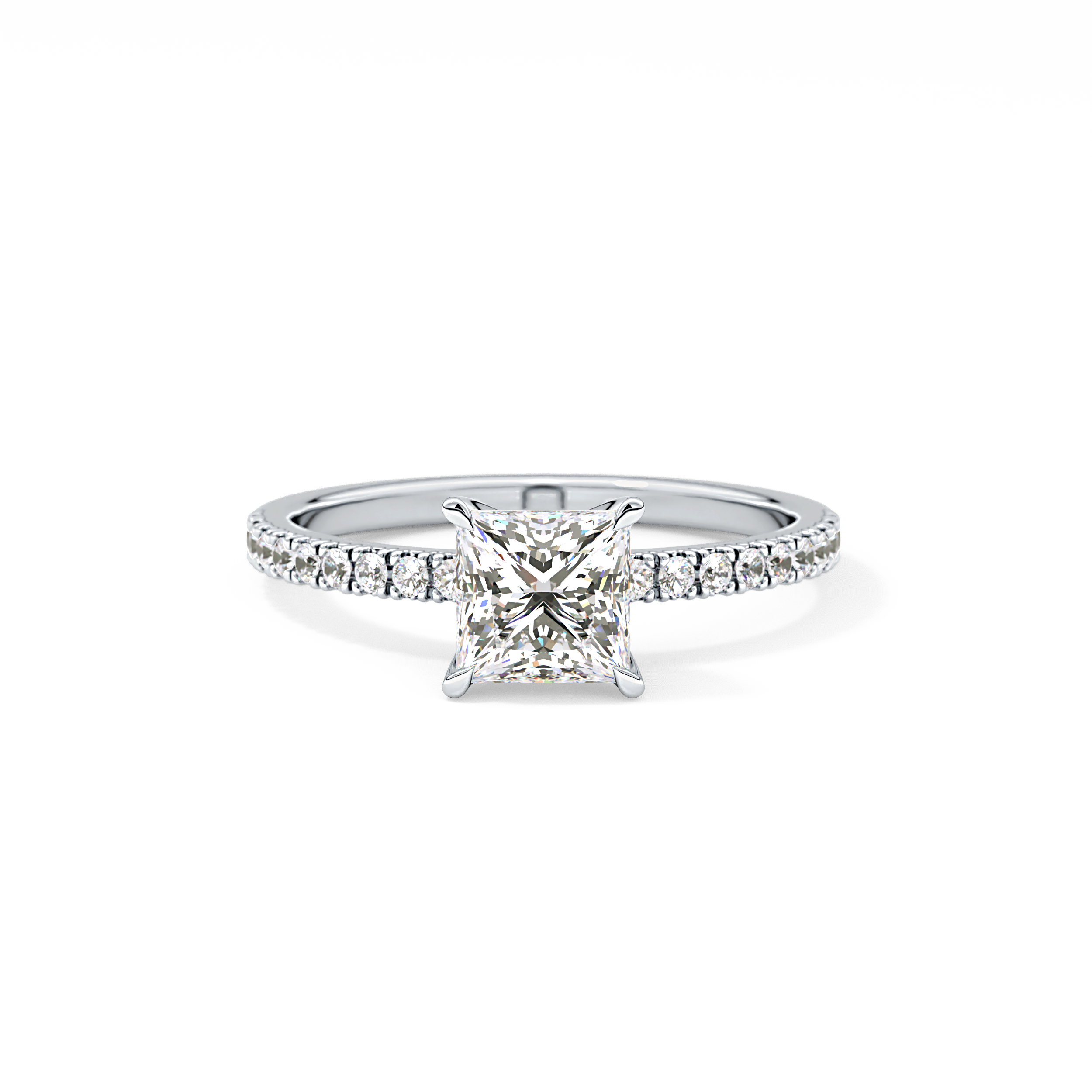 Princess Pave Lab Grown Diamond Engagement Ring
