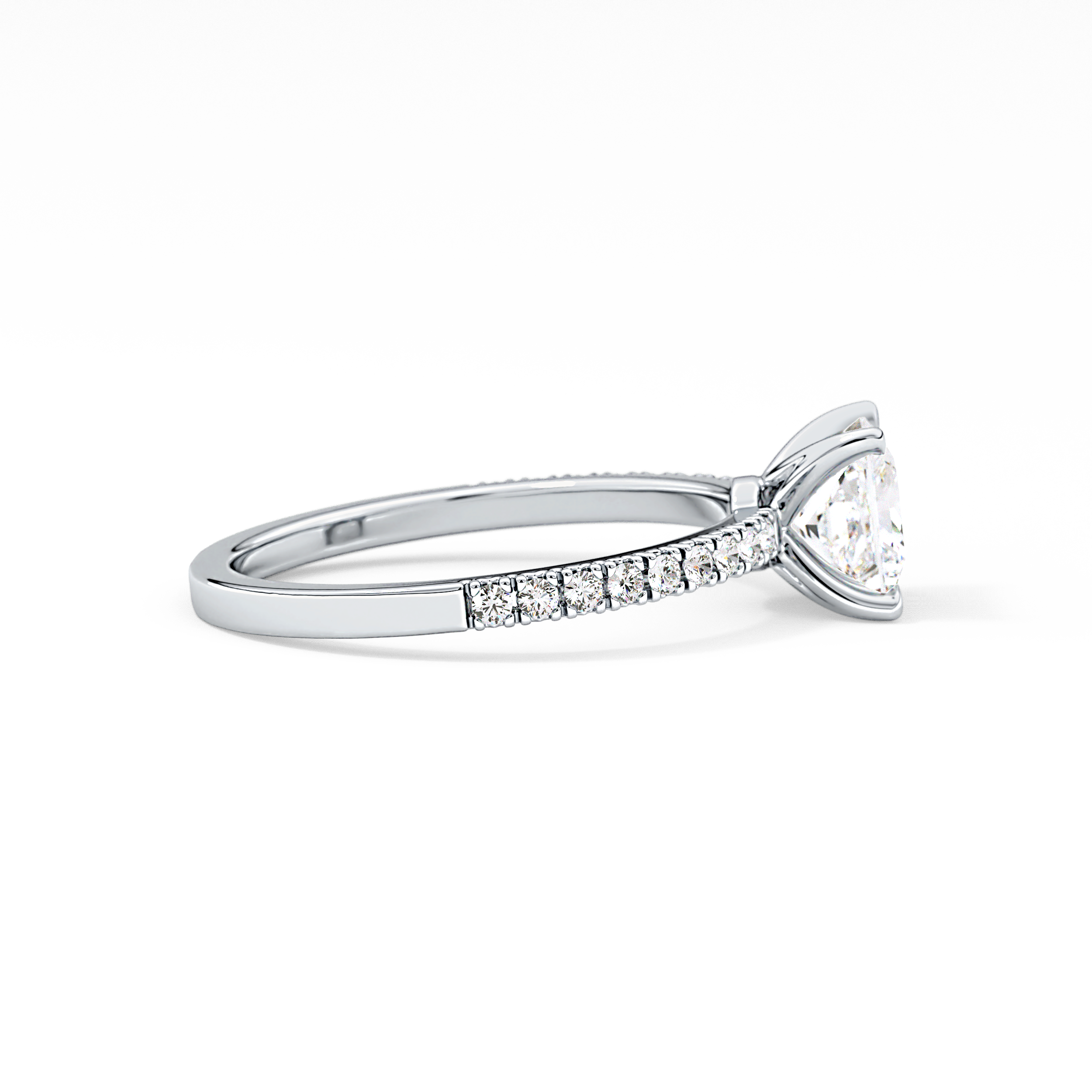 Princess Pave Lab Grown Diamond Engagement Ring