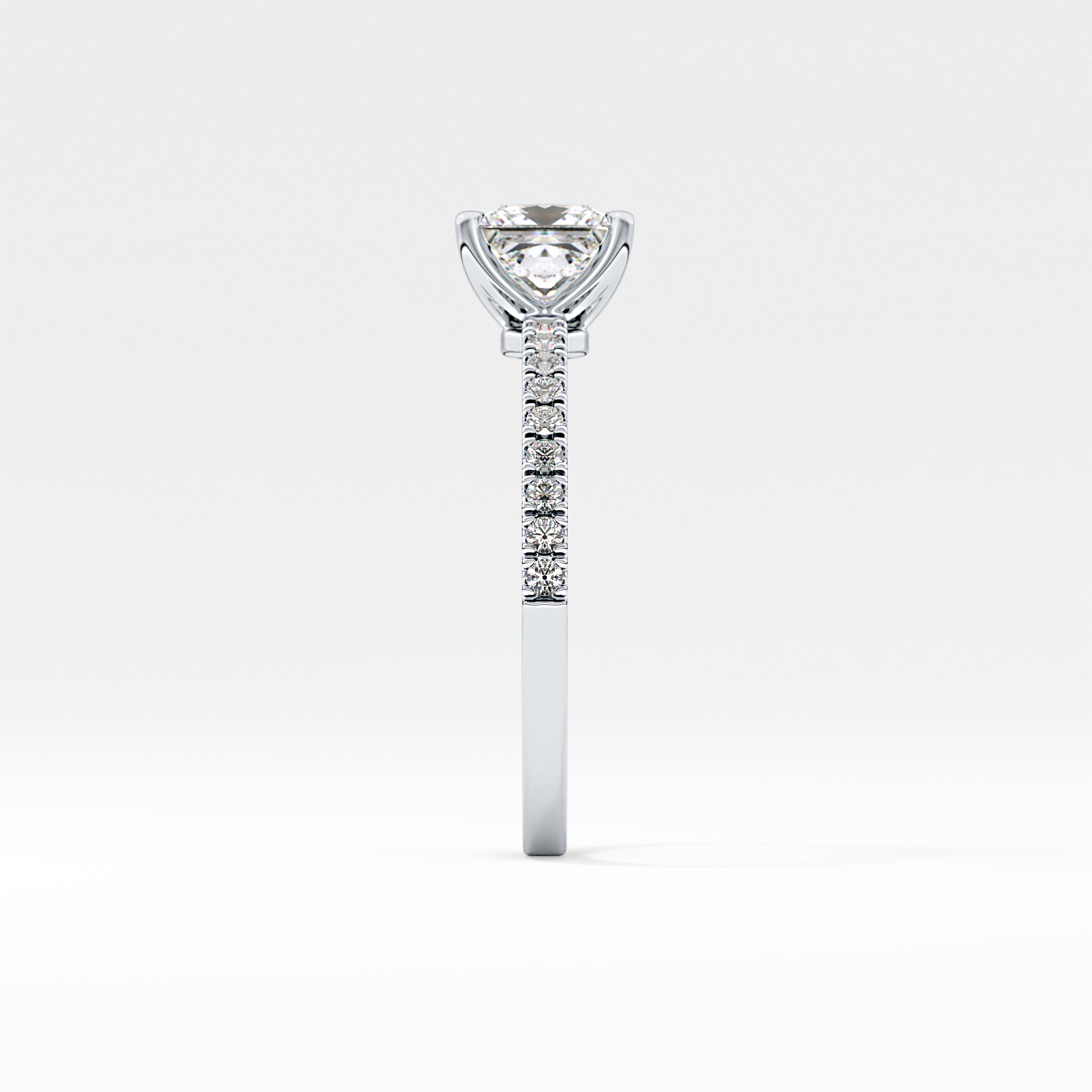 Princess Pave Lab Grown Diamond Engagement Ring