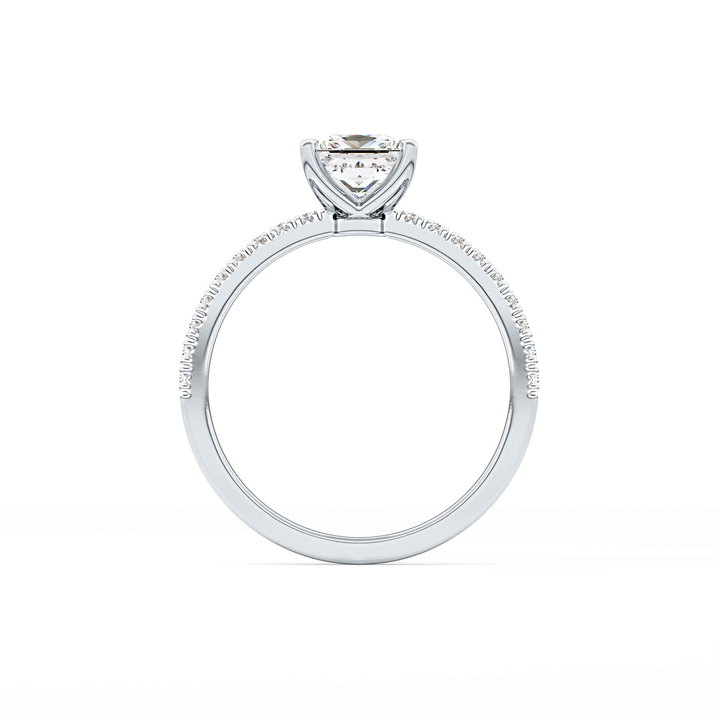Princess Pave Lab Grown Diamond Engagement Ring