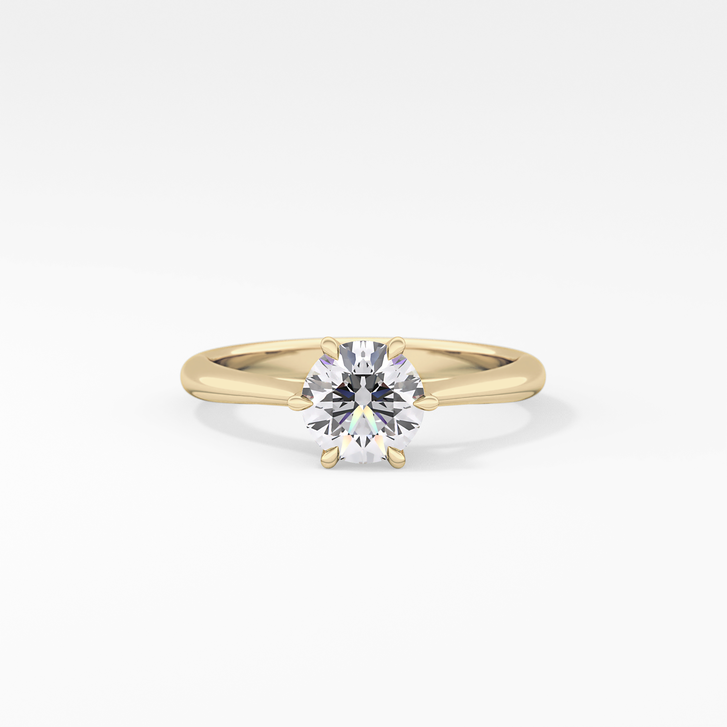 Round Solitaire Lab Grown Diamond Engagement Ring
