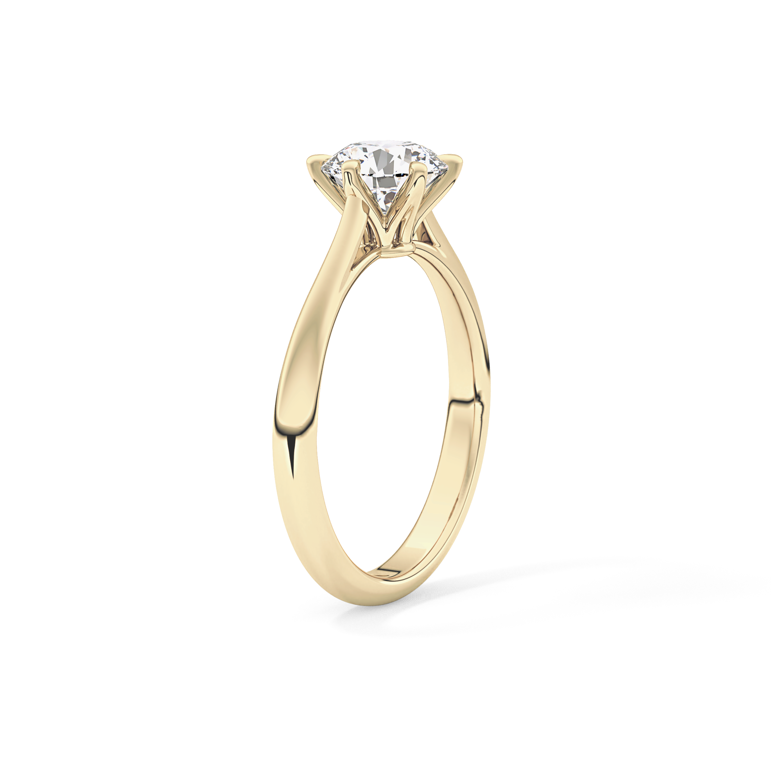 Round Solitaire Lab Grown Diamond Engagement Ring