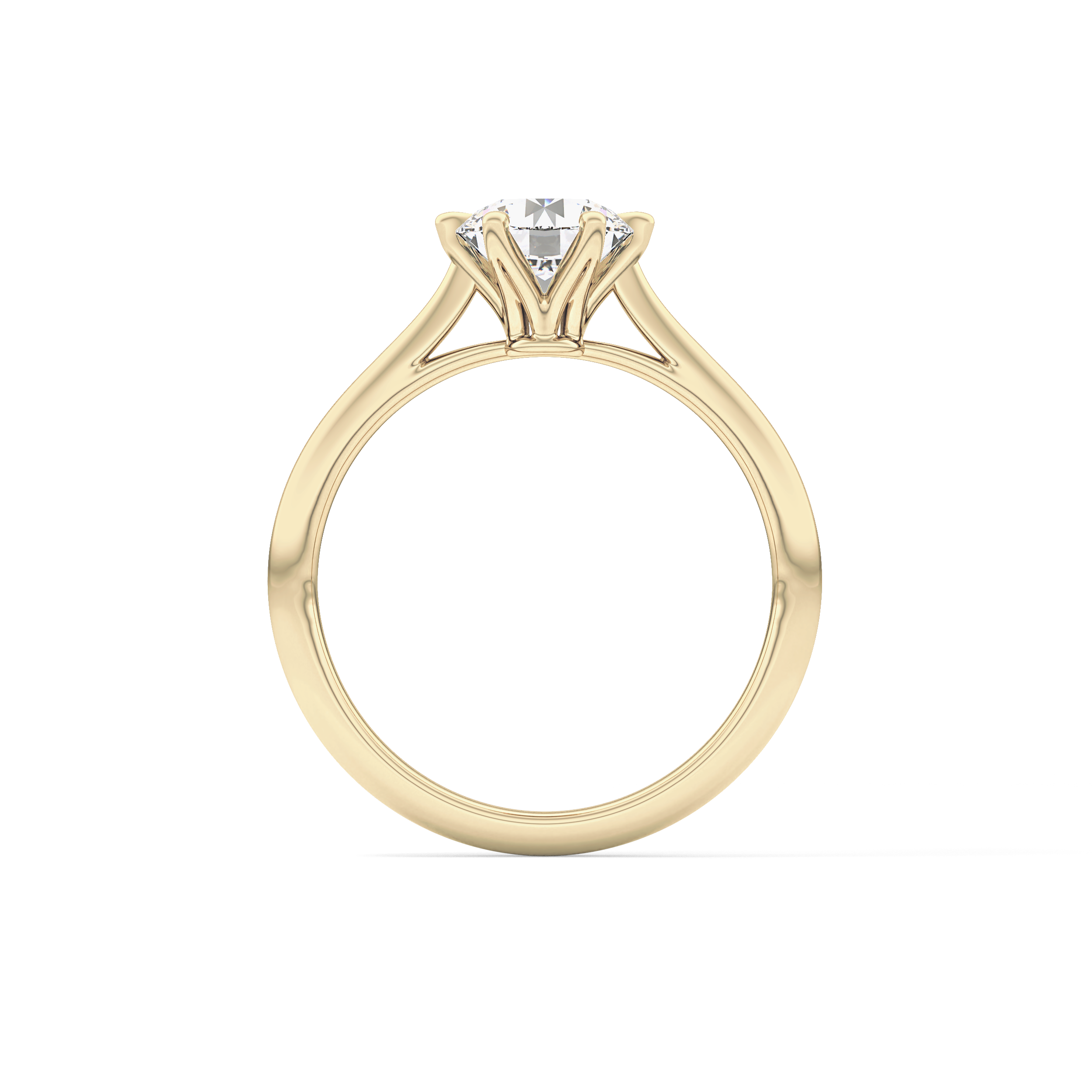 Round Solitaire Lab Grown Diamond Engagement Ring