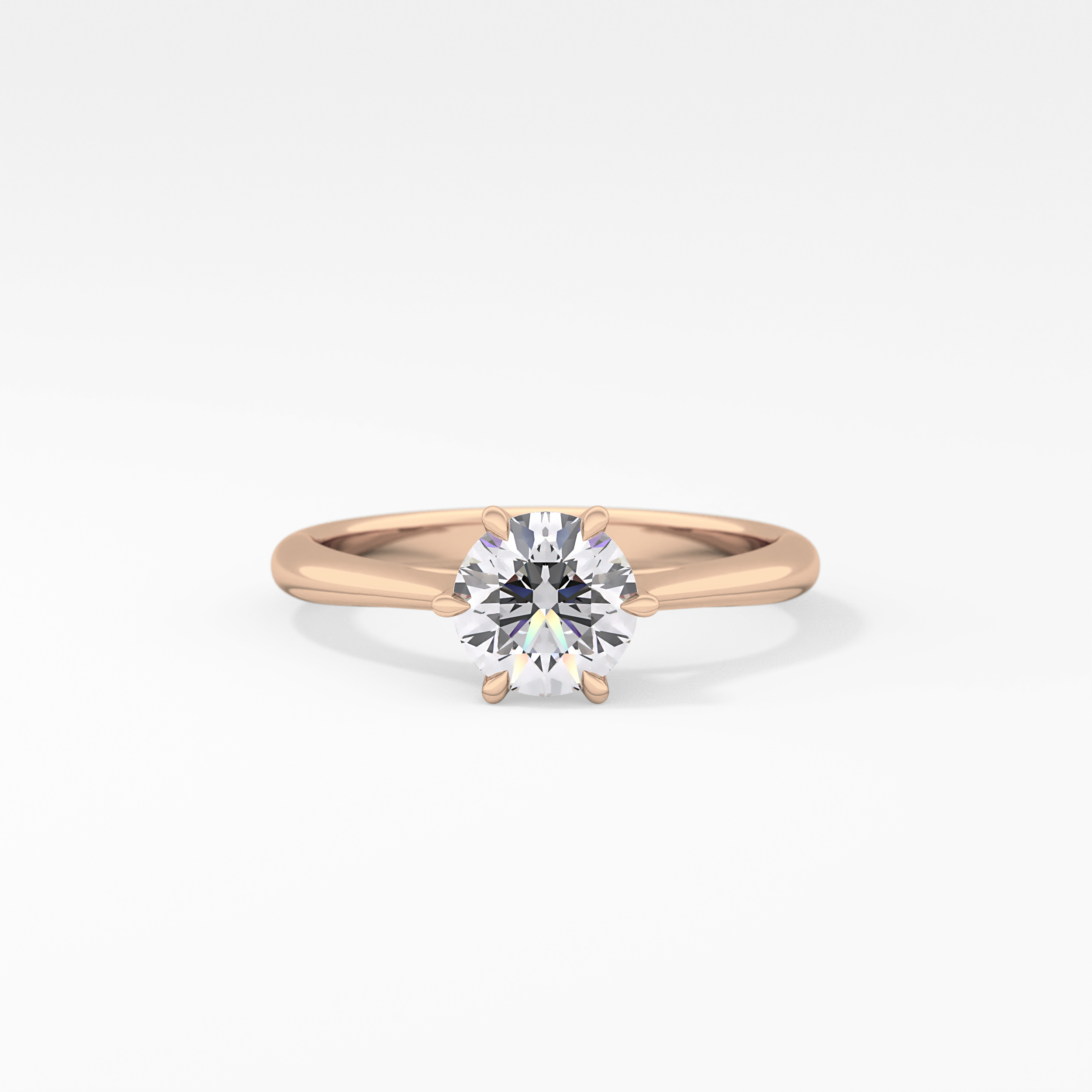 Round Solitaire Lab Grown Diamond Engagement Ring