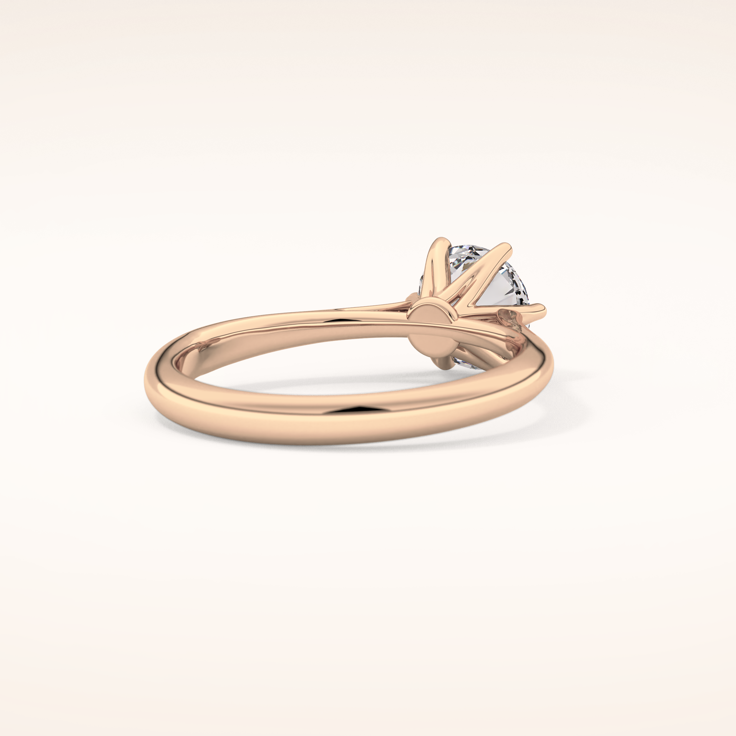 1.03 CT Round Shaped Solitaire Moissanite Engagement Ring