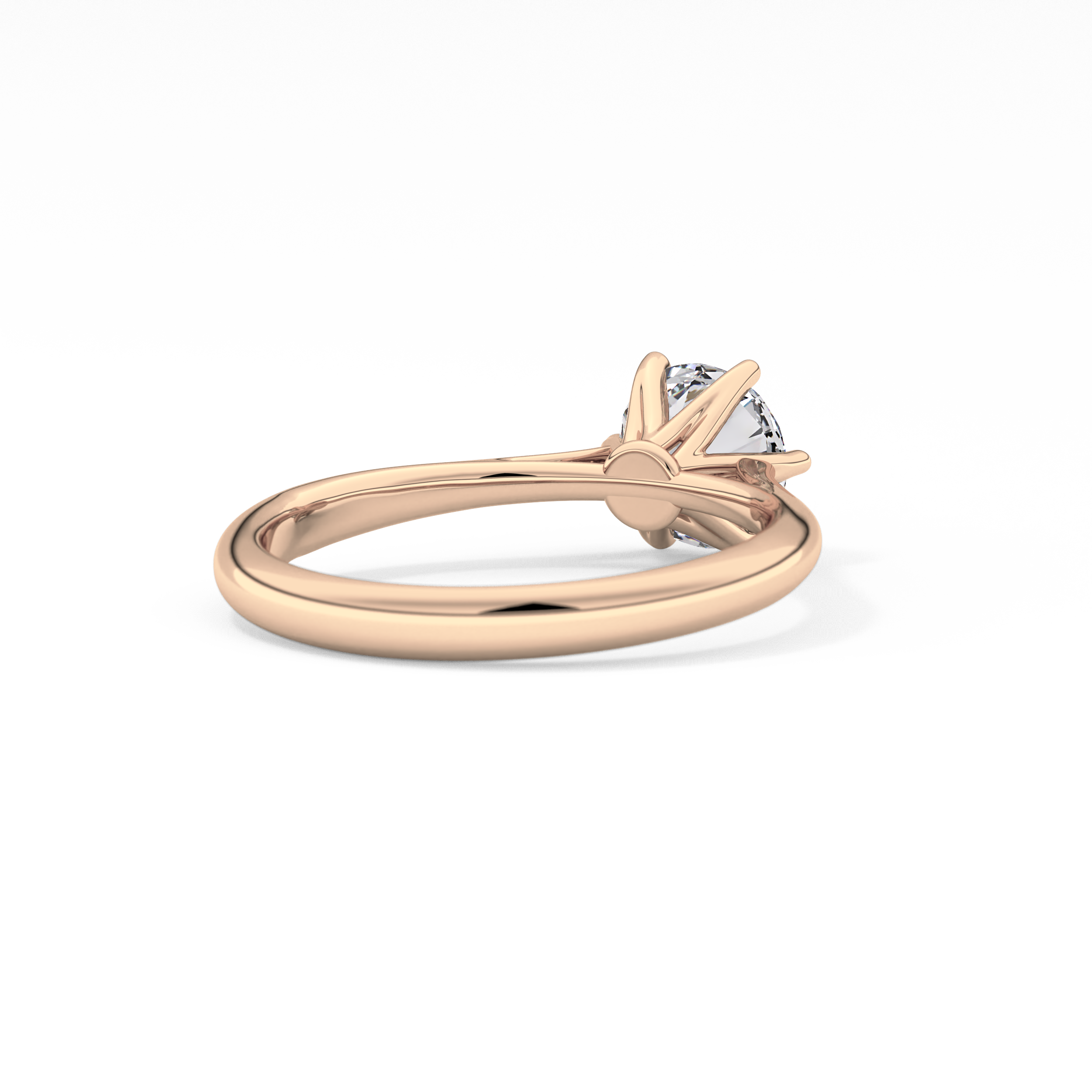 Round Solitaire Lab Grown Diamond Engagement Ring