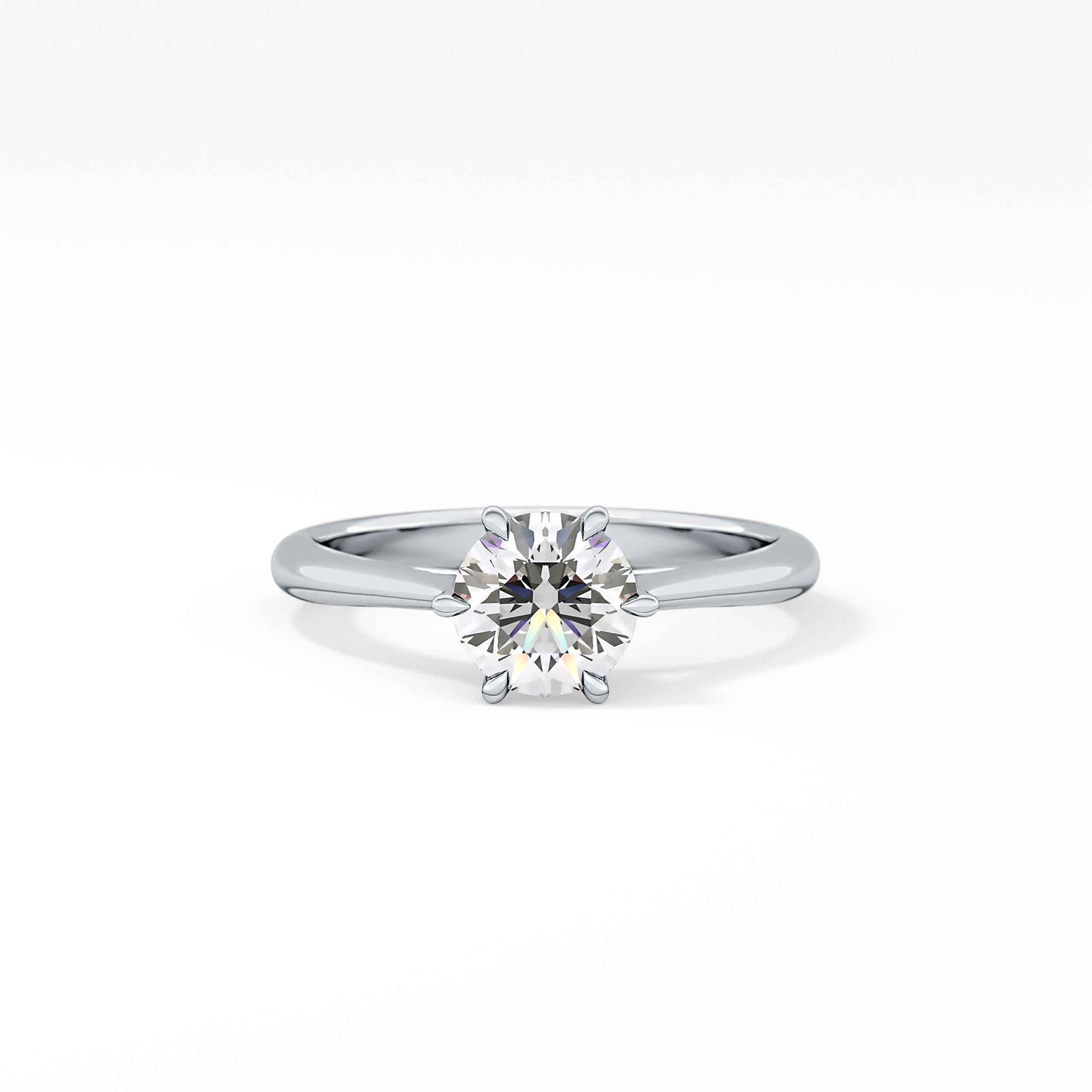 Round Solitaire Lab Grown Diamond Engagement Ring