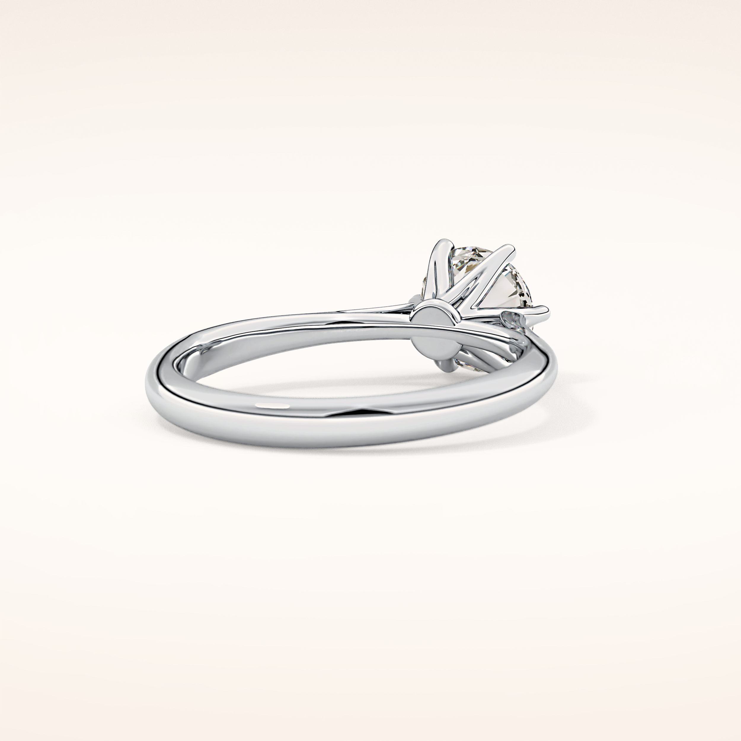 1.03 CT Round Shaped Solitaire Moissanite Engagement Ring