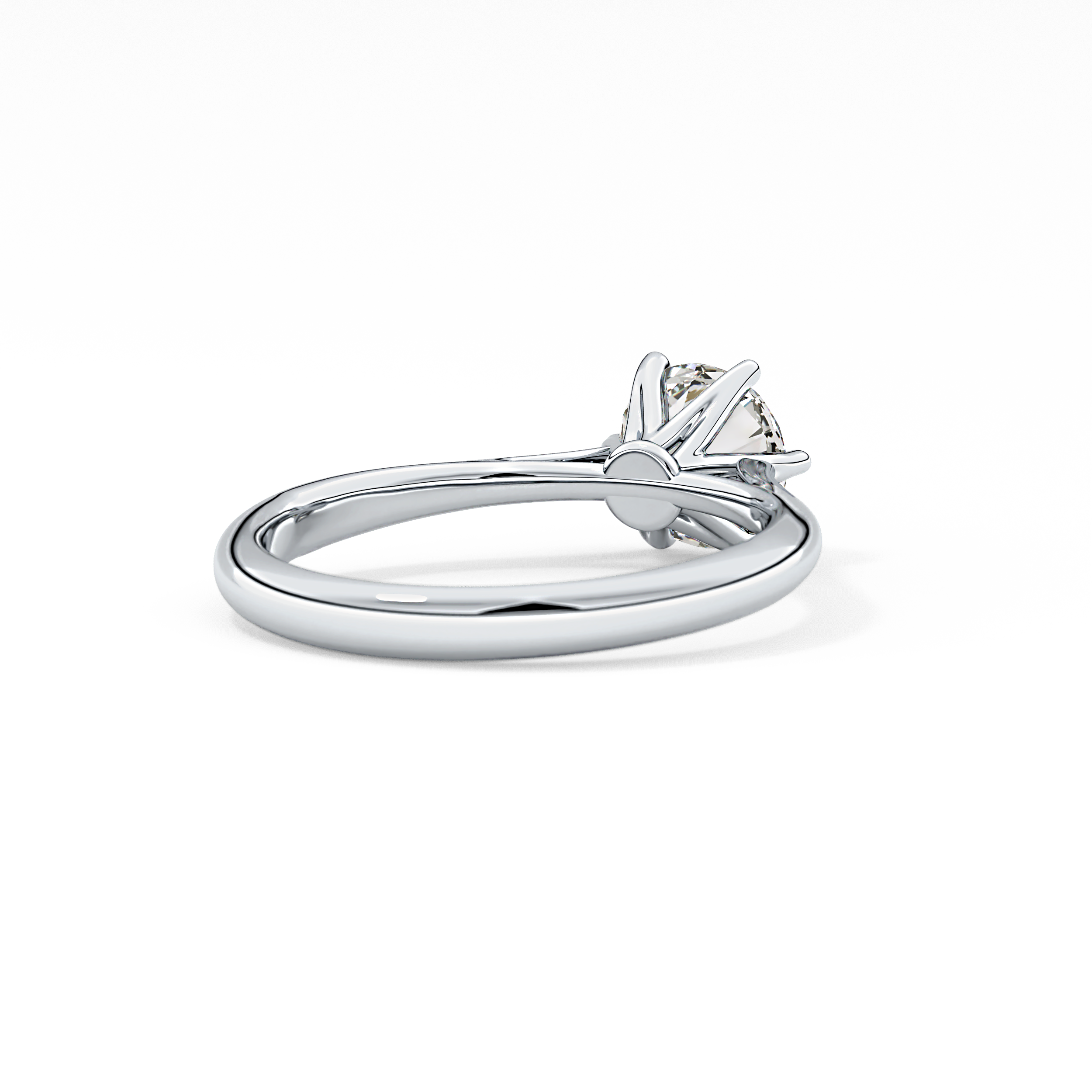 Round Solitaire Lab Grown Diamond Engagement Ring
