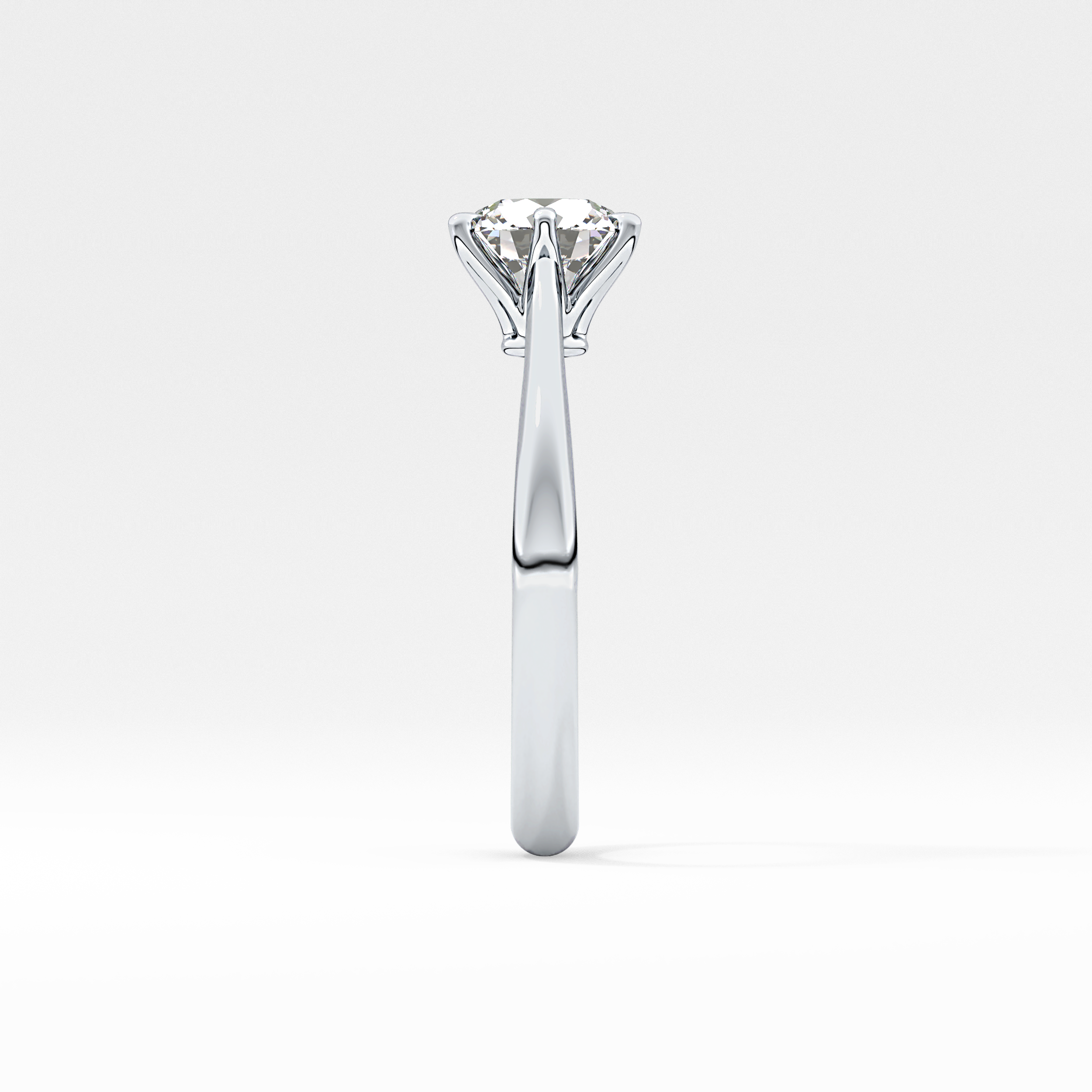 Round Solitaire Lab Grown Diamond Engagement Ring