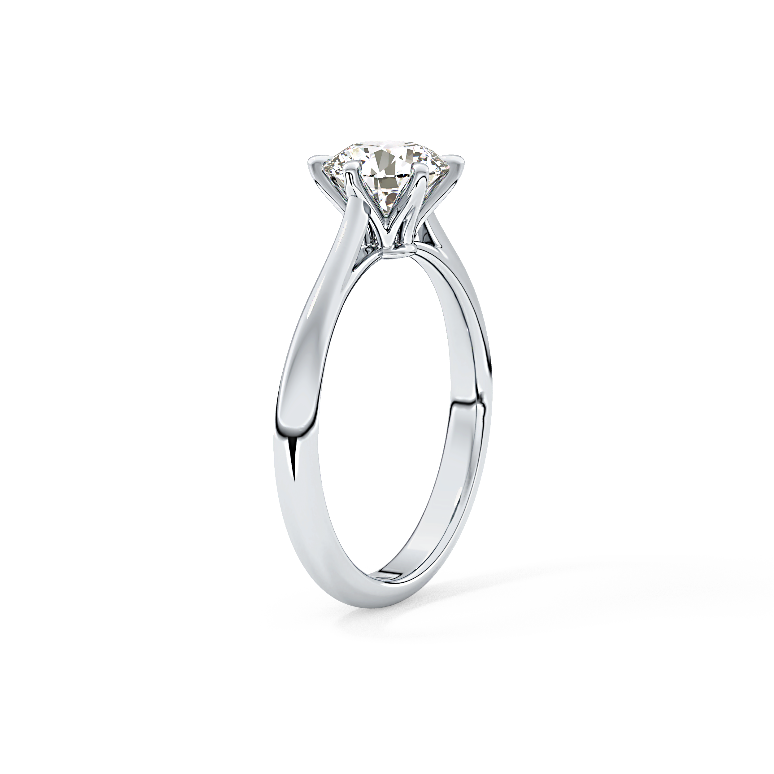 Round Solitaire Lab Grown Diamond Engagement Ring