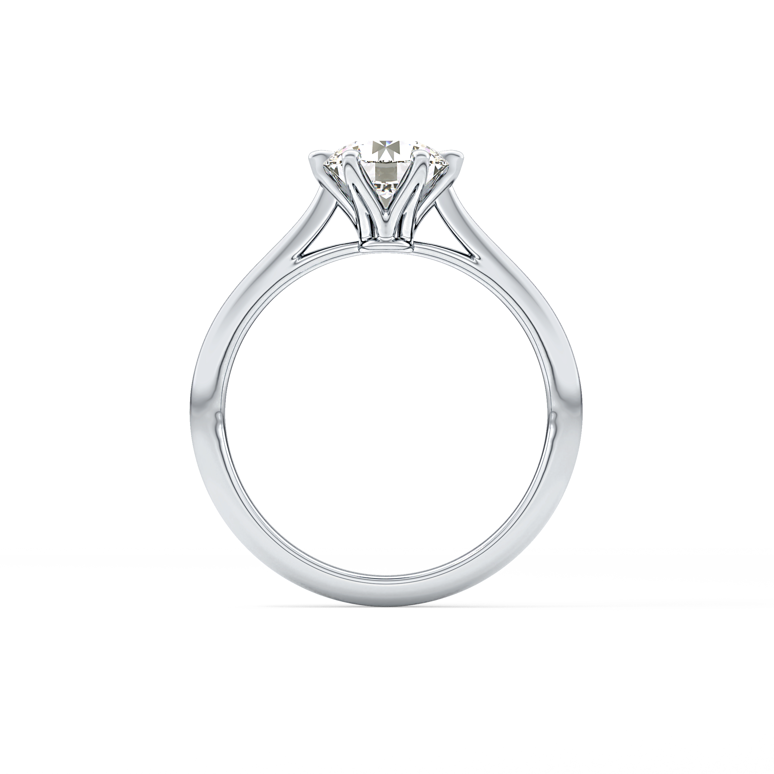 Round Solitaire Lab Grown Diamond Engagement Ring