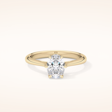 1 CT Oval Shaped Solitaire Moissanite Engagement Ring