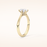 1 CT Oval Shaped Solitaire Moissanite Engagement Ring
