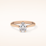 1 CT Oval Shaped Solitaire Moissanite Engagement Ring