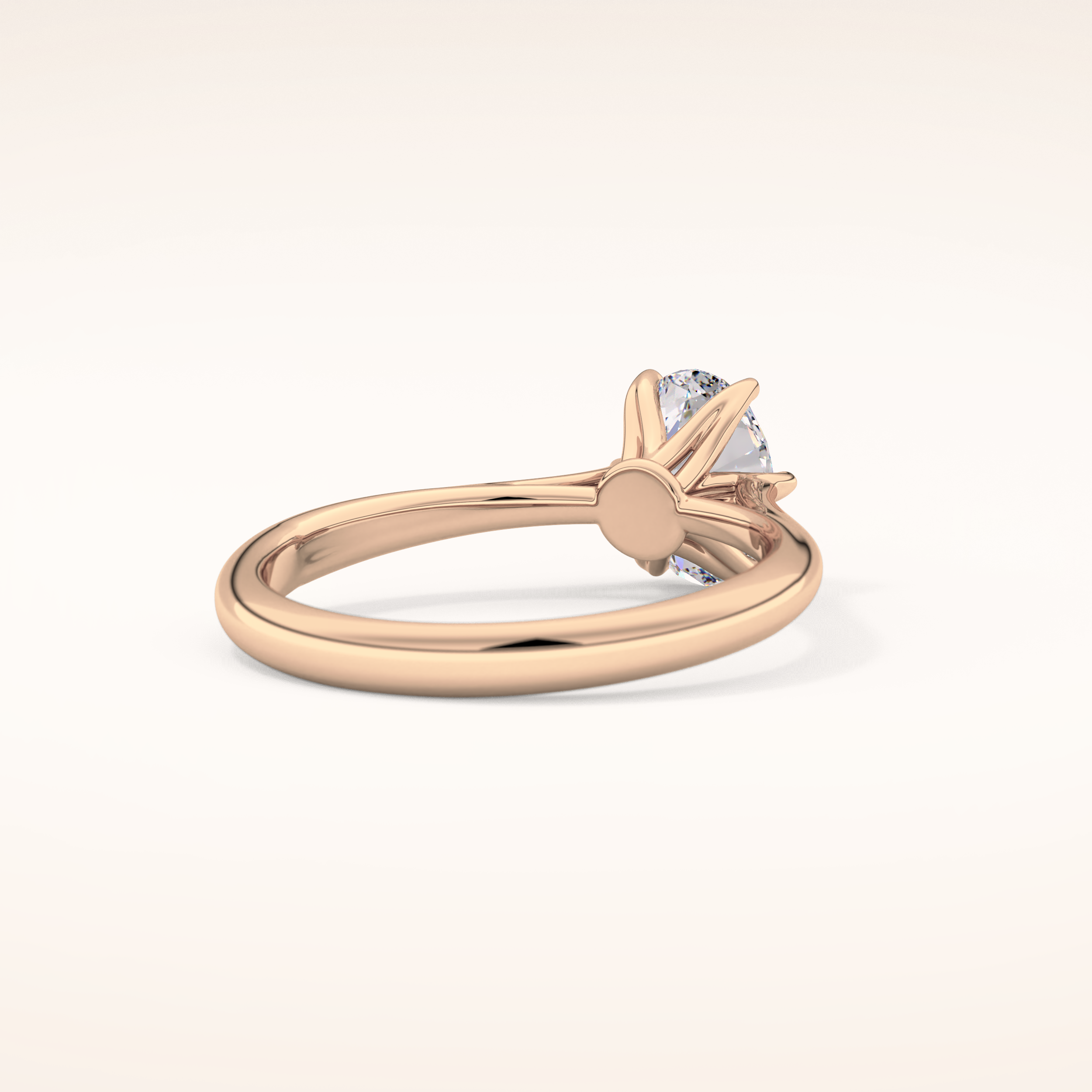 1 CT Oval Shaped Solitaire Moissanite Engagement Ring
