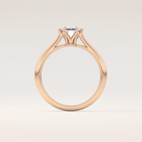 1 CT Oval Shaped Solitaire Moissanite Engagement Ring
