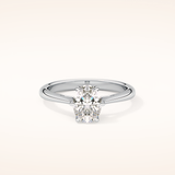 1 CT Oval Shaped Solitaire Moissanite Engagement Ring
