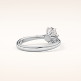 1 CT Oval Shaped Solitaire Moissanite Engagement Ring