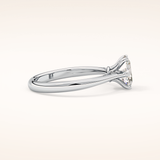 1 CT Oval Shaped Solitaire Moissanite Engagement Ring