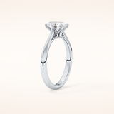 1 CT Oval Shaped Solitaire Moissanite Engagement Ring