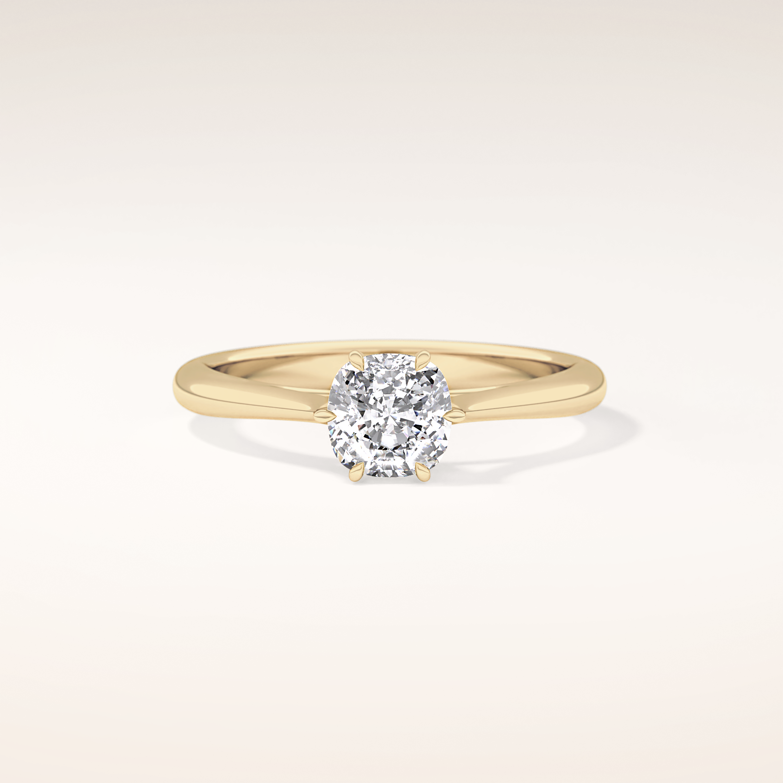 1.13 CT Cushion Shaped Solitaire Moissanite Engagement Ring
