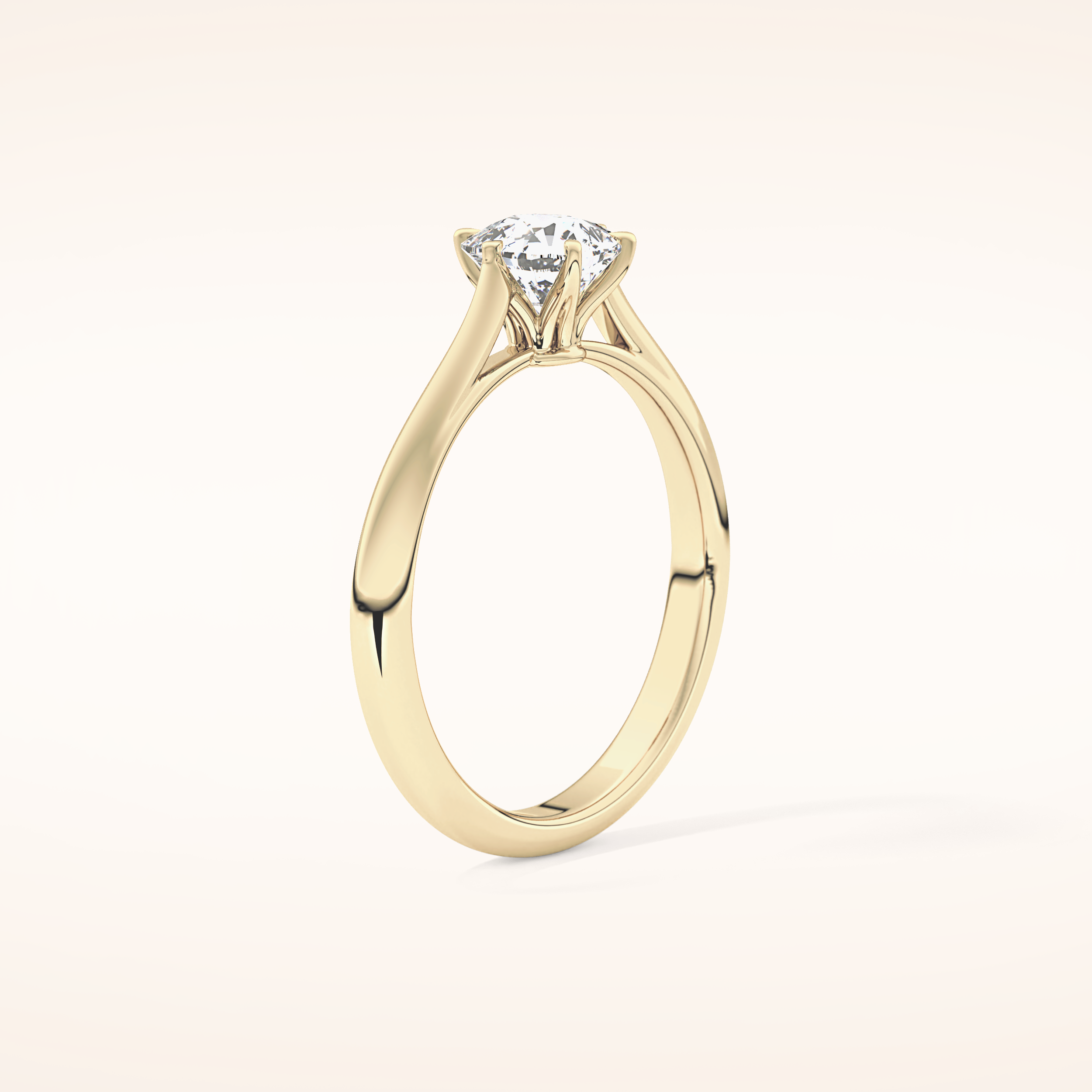 1.13 CT Cushion Shaped Solitaire Moissanite Engagement Ring