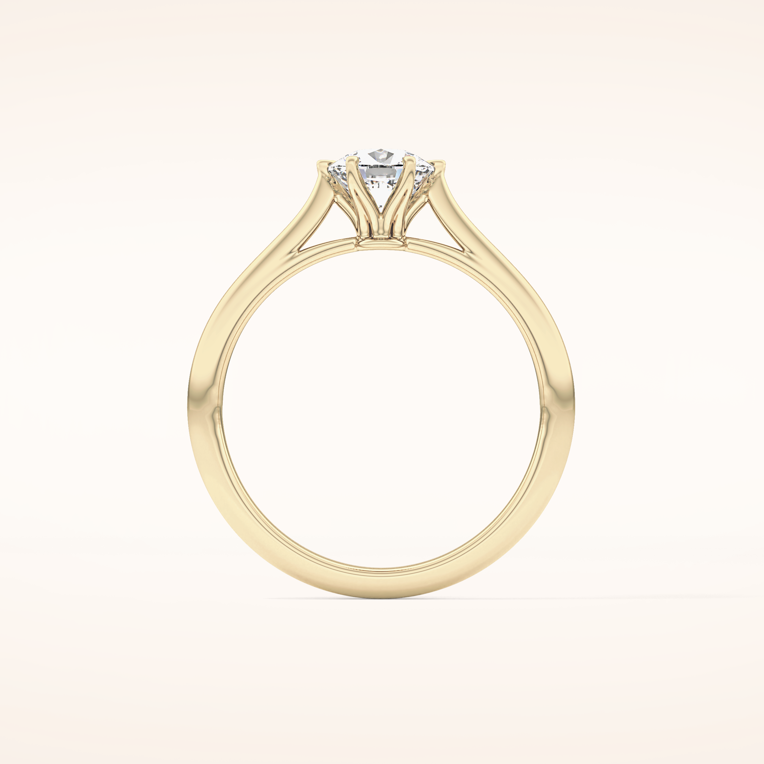 1.13 CT Cushion Shaped Solitaire Moissanite Engagement Ring