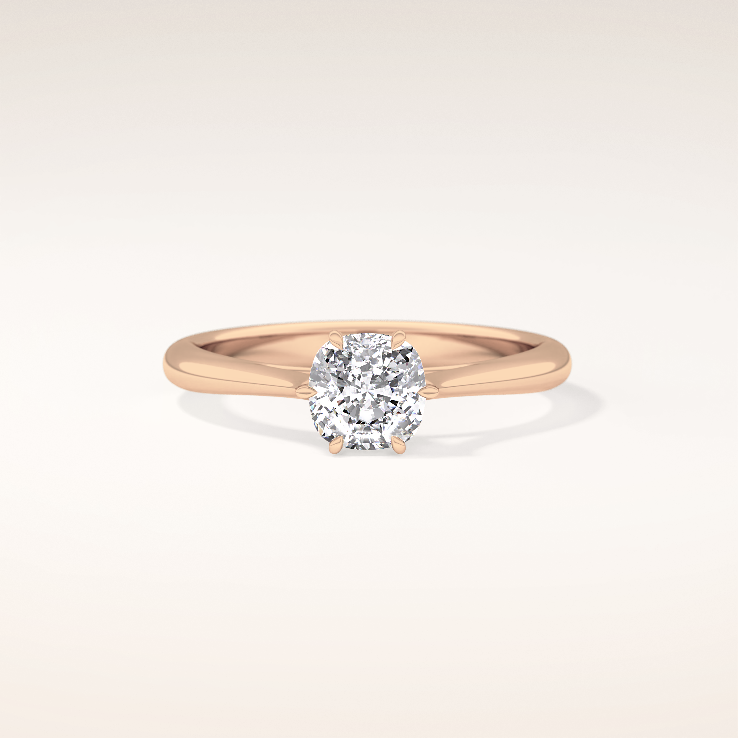 1.13 CT Cushion Shaped Solitaire Moissanite Engagement Ring