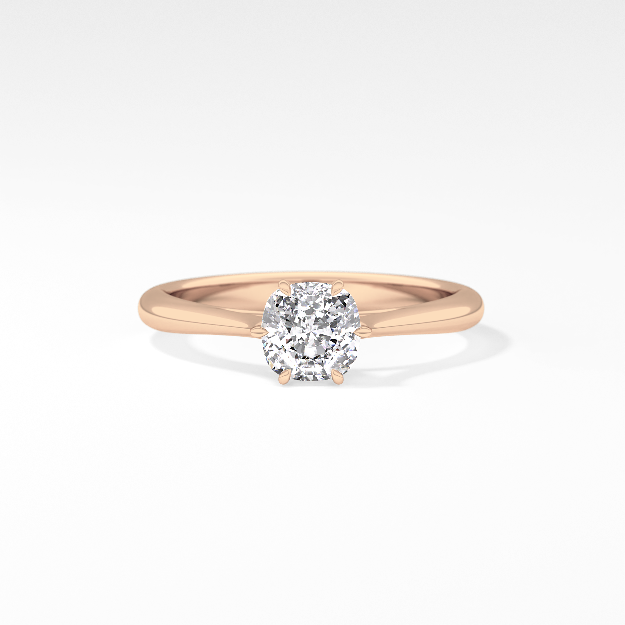 Cushion Solitaire Lab Grown Diamond Engagement Ring