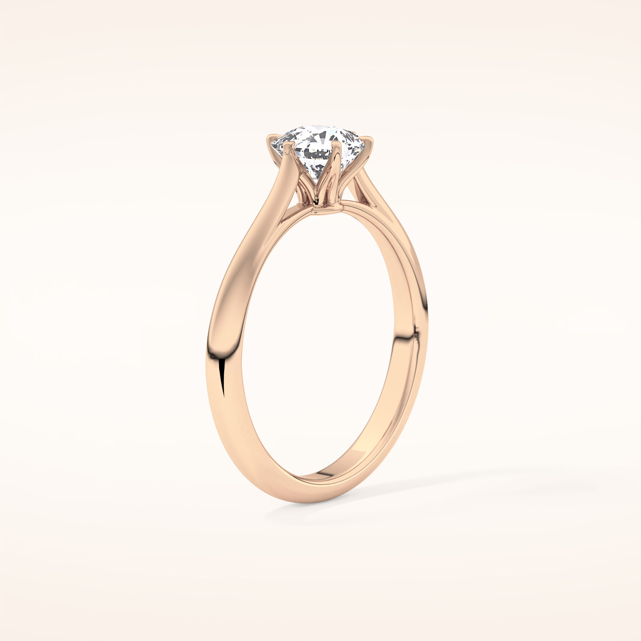 1.13 CT Cushion Shaped Solitaire Moissanite Engagement Ring