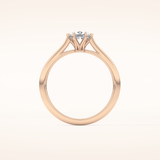 1.13 CT Cushion Shaped Solitaire Moissanite Engagement Ring