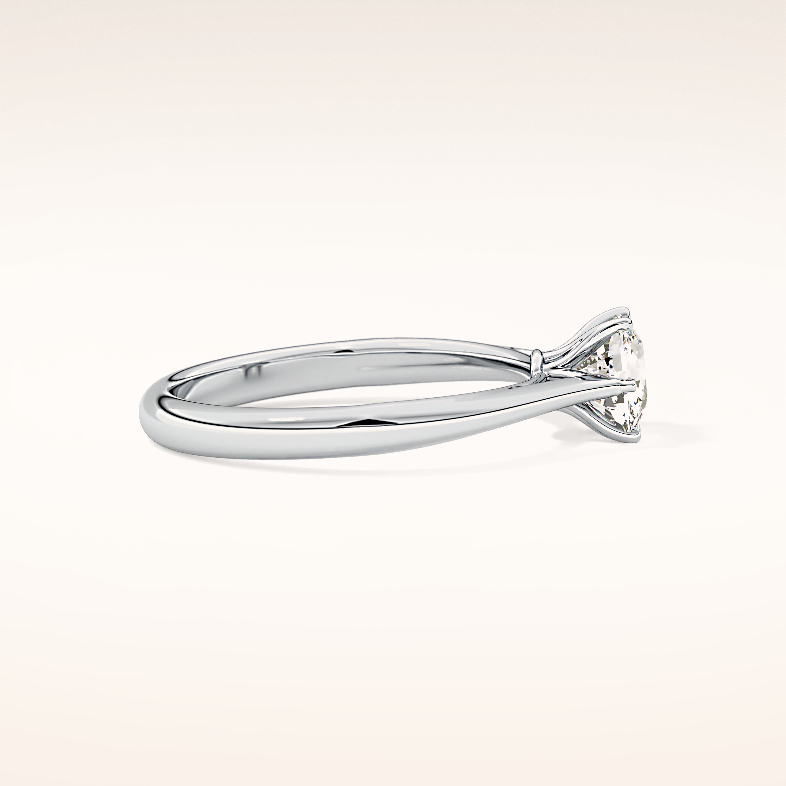 1.13 CT Cushion Shaped Solitaire Moissanite Engagement Ring