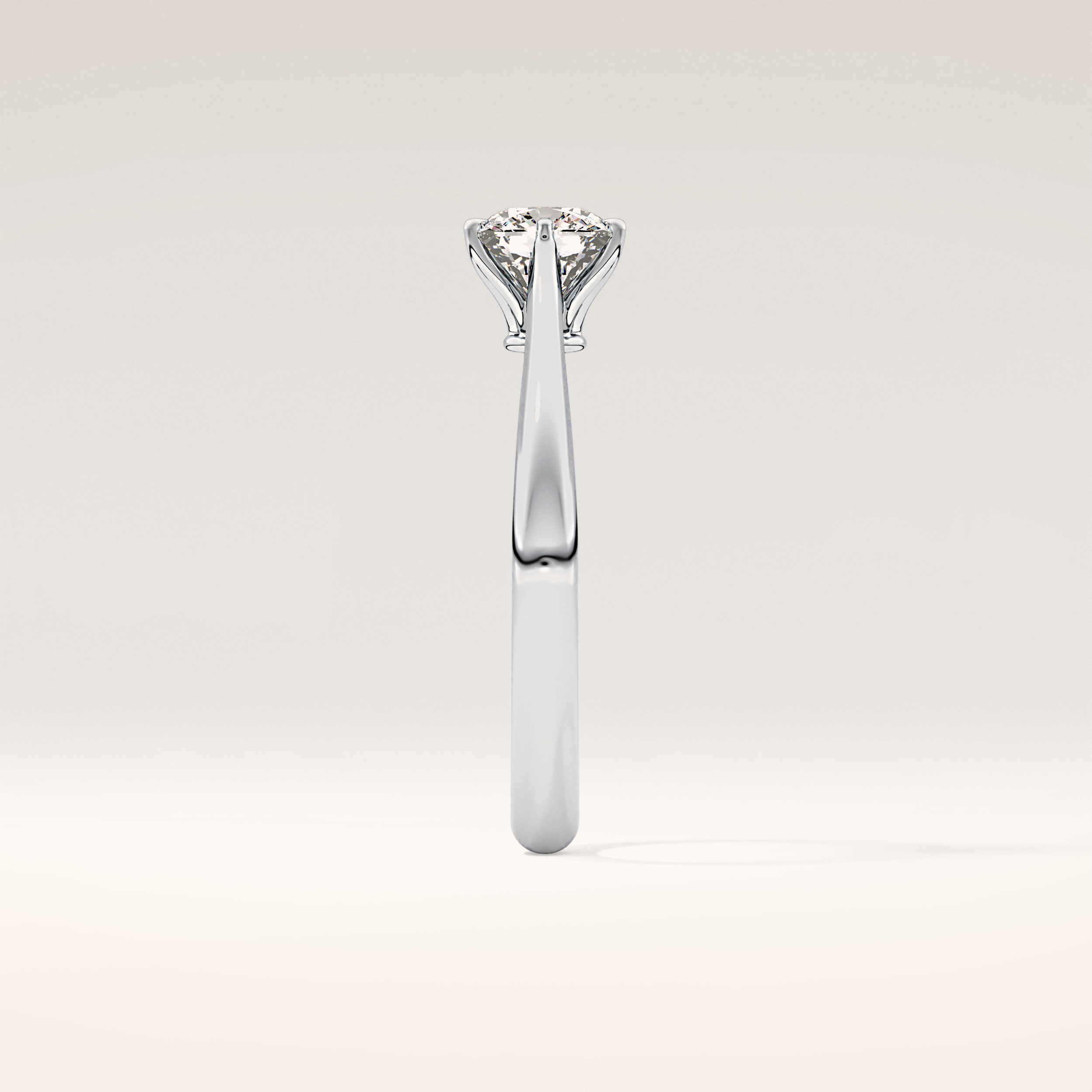 1.13 CT Cushion Shaped Solitaire Moissanite Engagement Ring