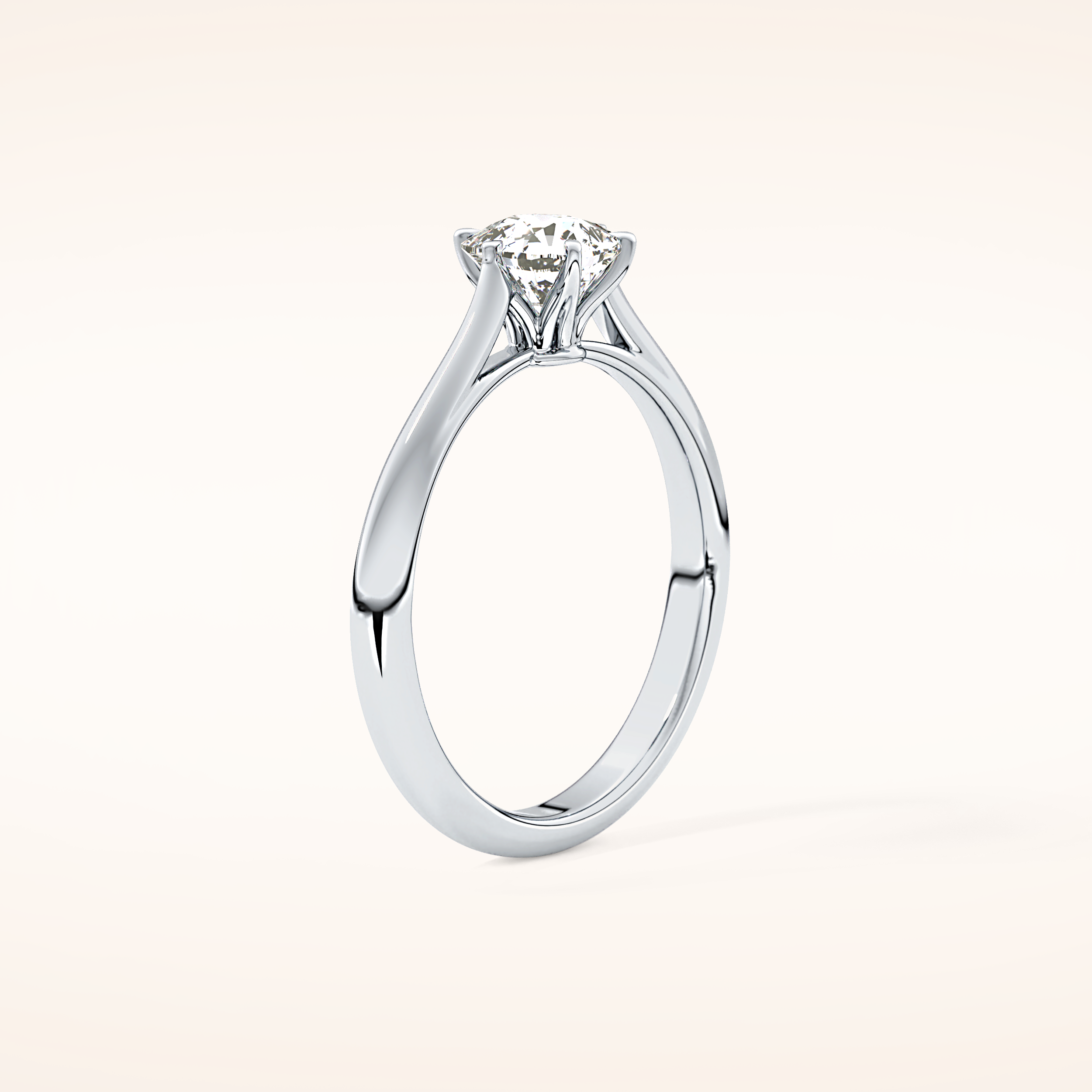 1.13 CT Cushion Shaped Solitaire Moissanite Engagement Ring