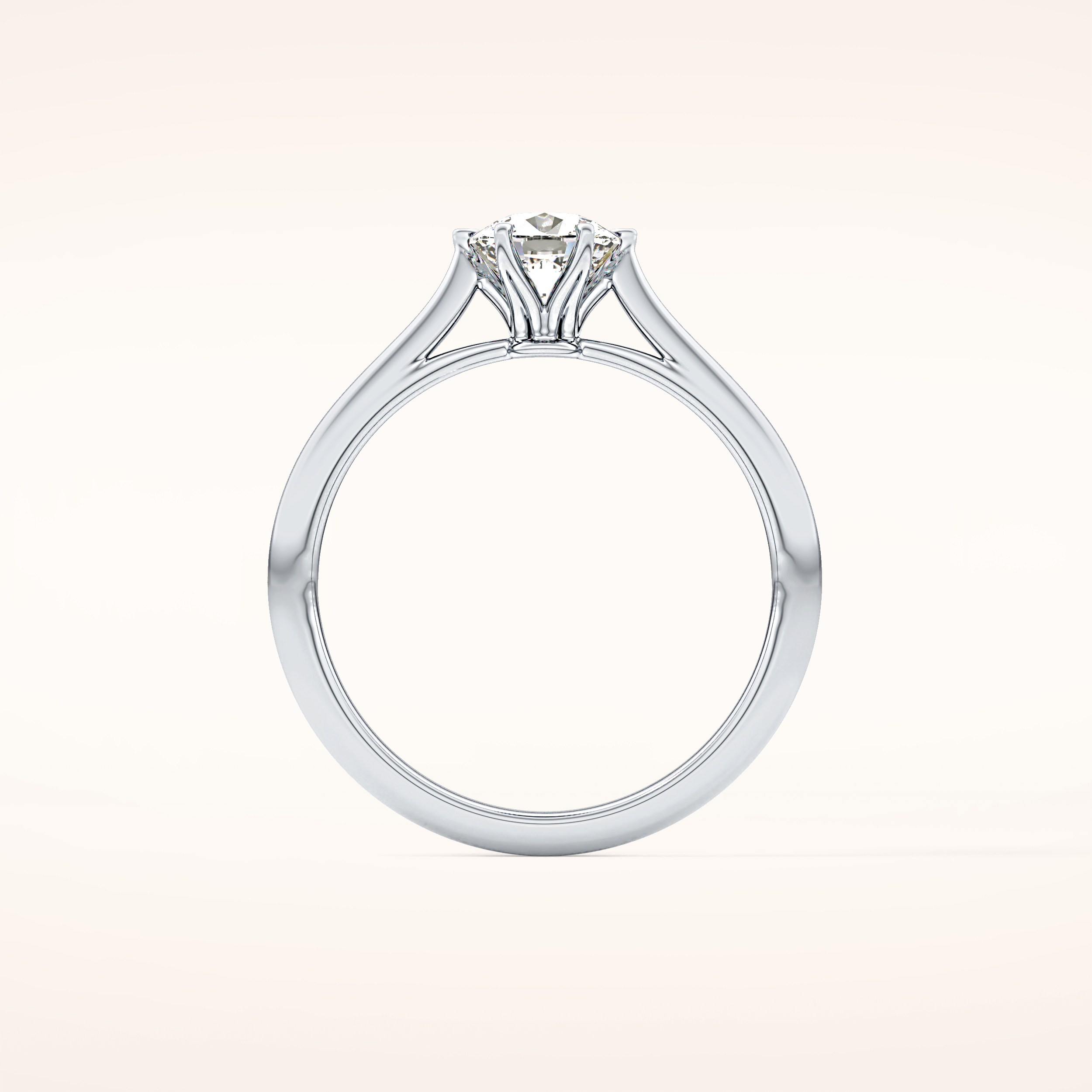1.13 CT Cushion Shaped Solitaire Moissanite Engagement Ring