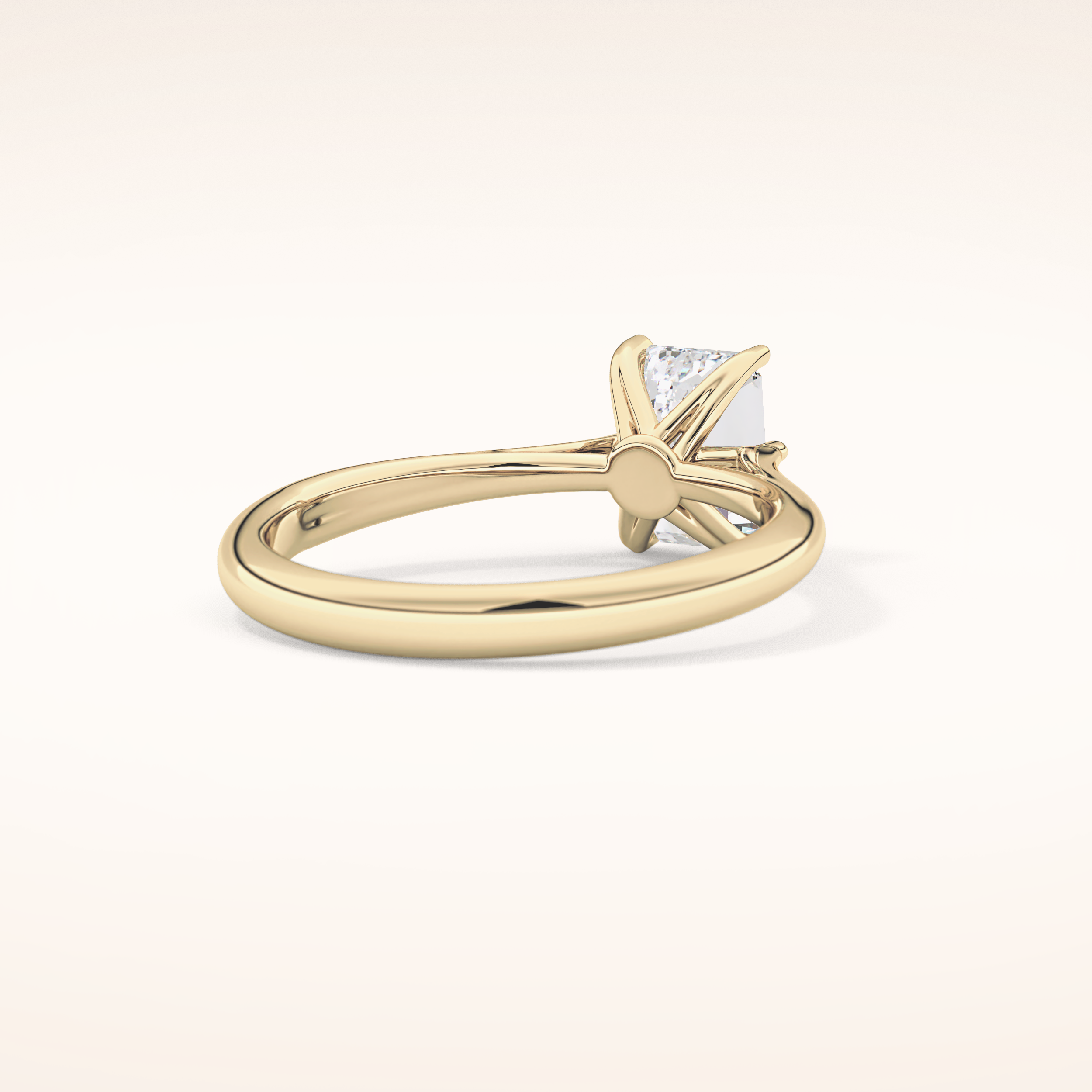 1.02 CT Emerald Shaped Solitaire Moissanite Engagement Ring