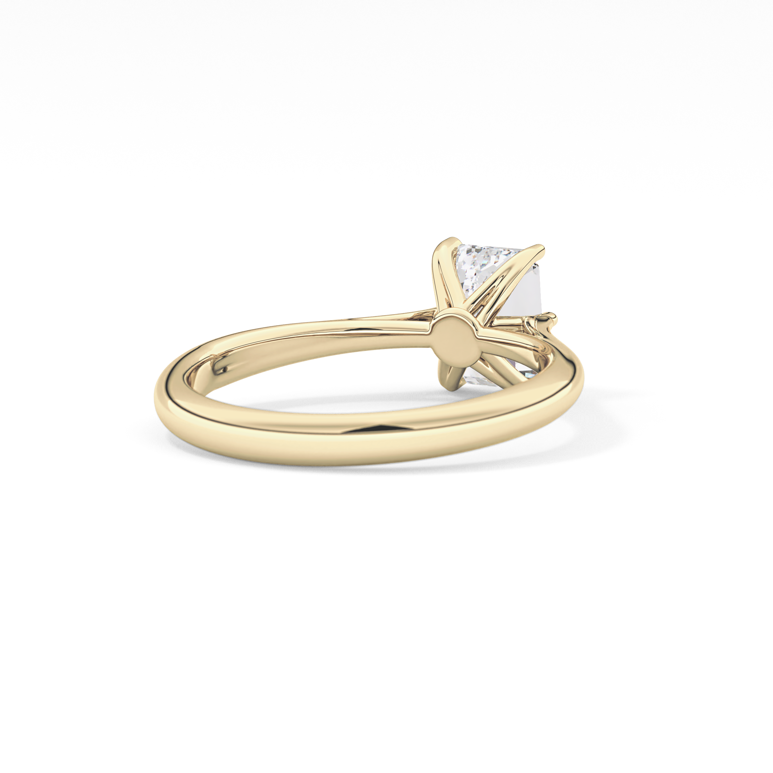 Emerald Solitaire Lab Grown Diamond Engagement Ring