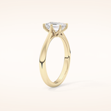 1.02 CT Emerald Shaped Solitaire Moissanite Engagement Ring
