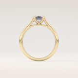 1.02 CT Emerald Shaped Solitaire Moissanite Engagement Ring