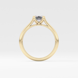 Emerald Solitaire Lab Grown Diamond Engagement Ring
