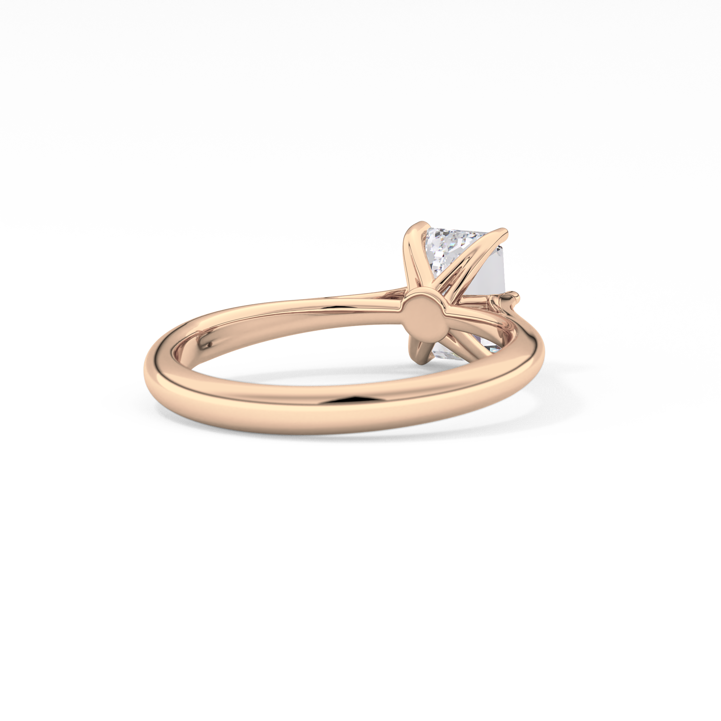 Emerald Solitaire Lab Grown Diamond Engagement Ring