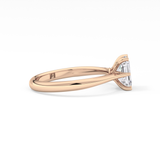 Emerald Solitaire Lab Grown Diamond Engagement Ring